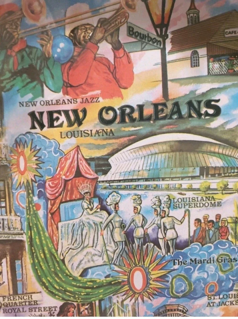 Vtg New Orleans Metal Tray Wall Plaque With 6 Coasters New Sealed